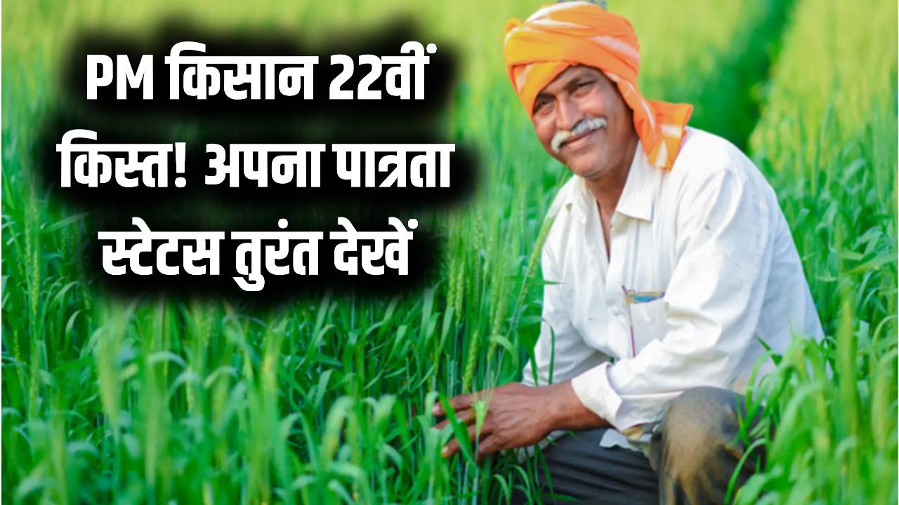 PM Kisan 22nd Installment: किसान योजना की 22वीं किस्त का काउंटडाउन शुरू! पात्रता स्टेटस में YES या NO ऐसे चेक करें