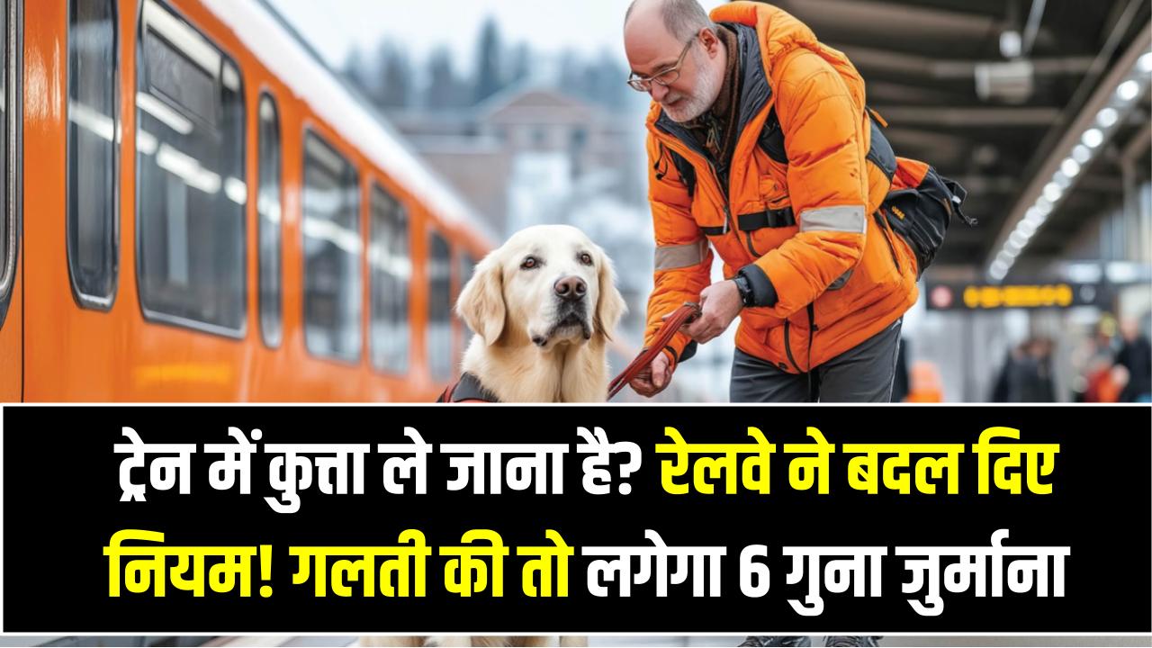 ट्रेन में कुत्ता ले जाना है? रेलवे ने बदल दिए नियम! गलती की तो लगेगा 6 गुना जुर्माना; जानें सही तरीका